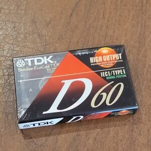 TDK D 60 IECI / Type I Lot of 9 casettes, brand new, sealed